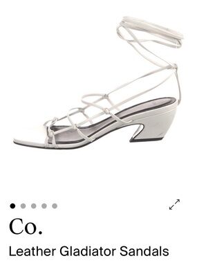 CO White Strappy Lace-Up Gladiator Sandals